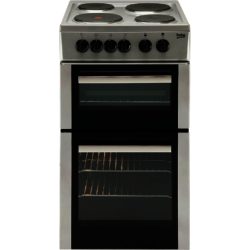 Beko BD533AS 50cm Twin Cavity Electric Cooker in Silver